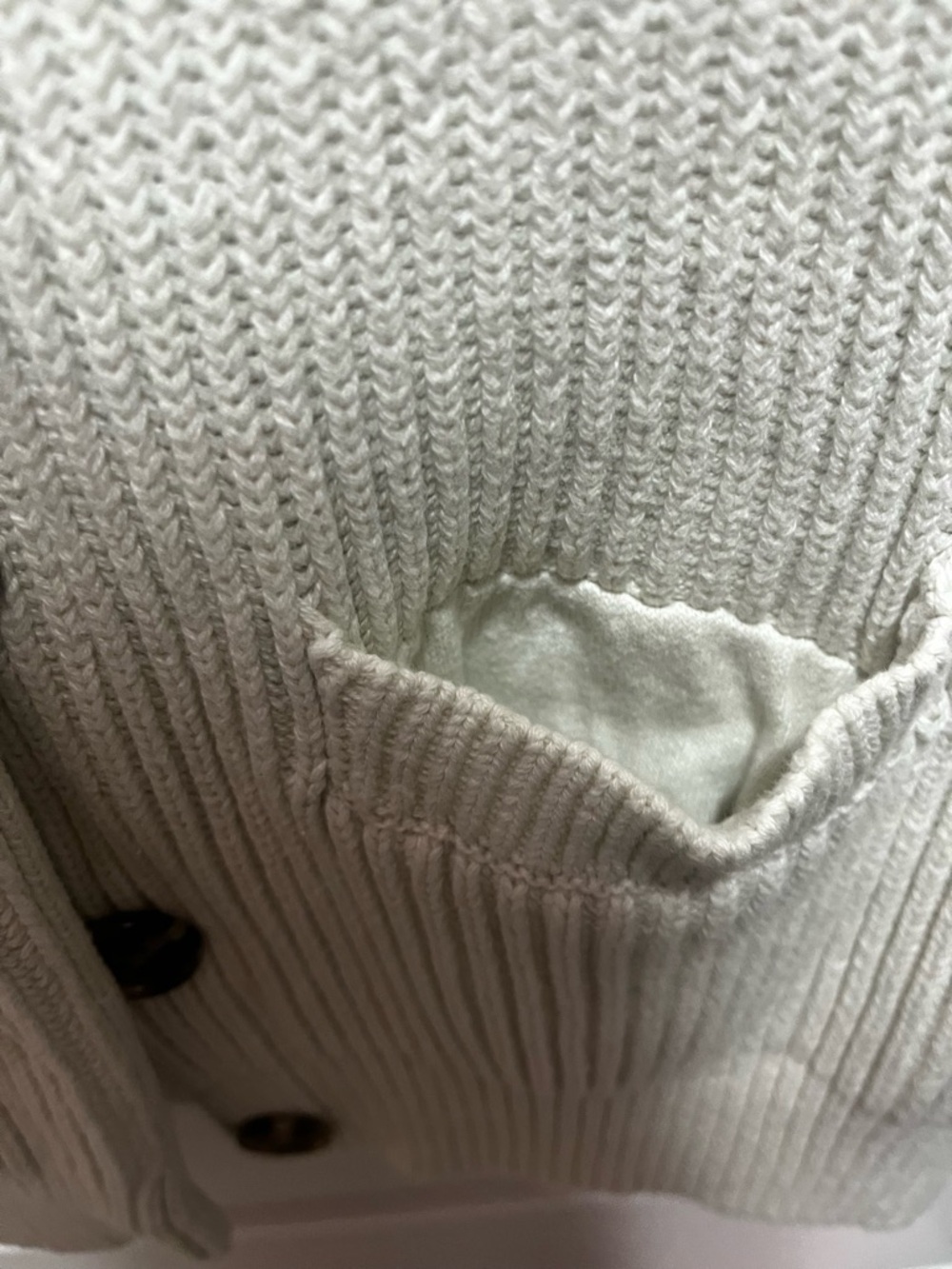 Land’s end women’s cream ribbed knit class of cardigan sweater s - Picture 4 of 5